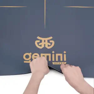 Коврик для йоги каучуковый полиуретан Pro ILLustration Gemini Sport Pro 183см*68см*5мм PUY-5900-8 темно-синий