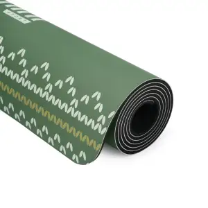 Коврик для йоги каучуковый полиуретан Pro ILLustration Gemini Sport Pro 183см*68см*5мм PUY-5900-9 зеленый