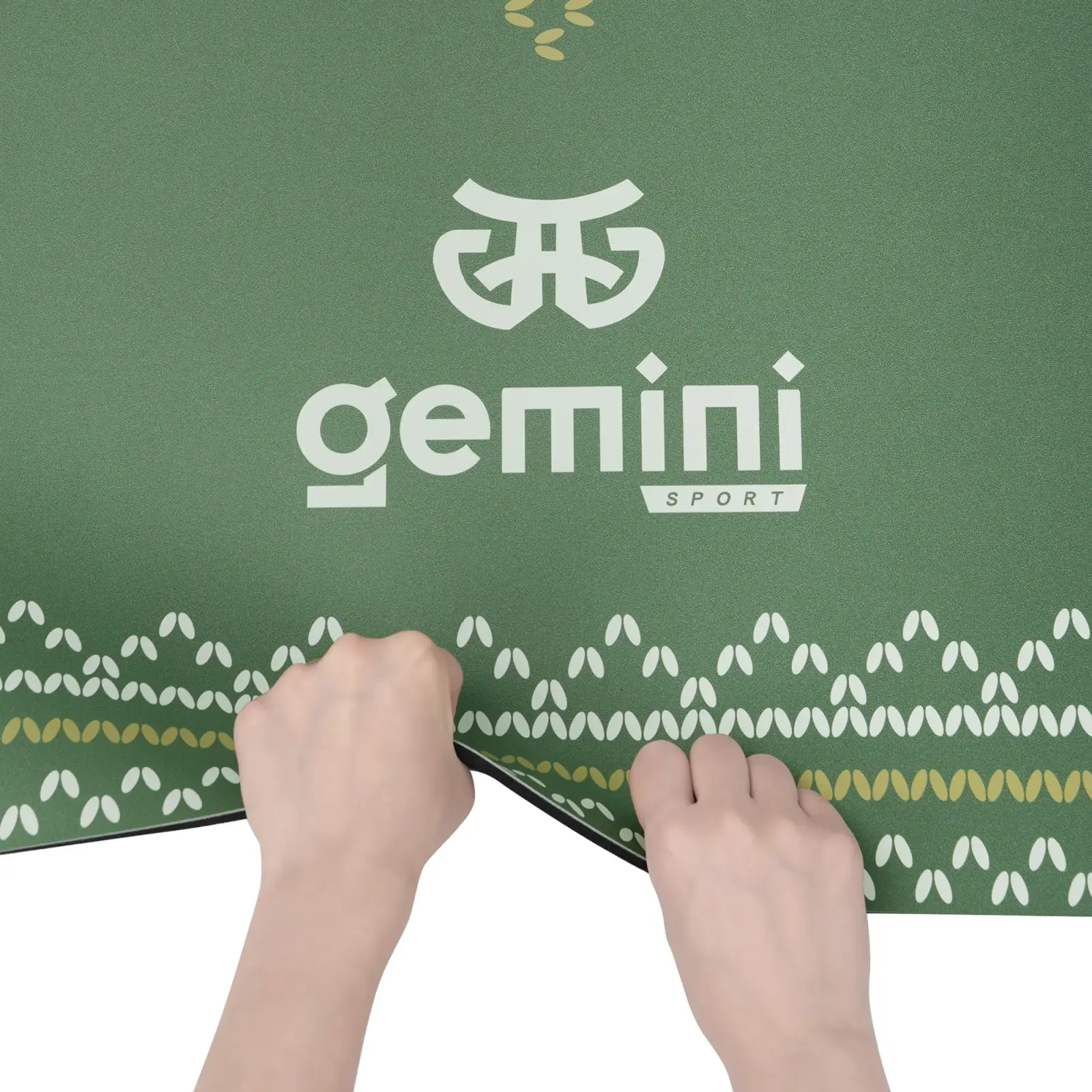 Коврик для йоги каучуковый полиуретан Pro ILLustration Gemini Sport Pro 183см*68см*5мм PUY-5900-9 зеленый