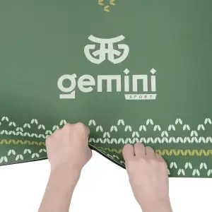 Коврик для йоги каучуковый полиуретан Pro ILLustration Gemini Sport Pro 183см*68см*5мм PUY-5900-9 зеленый