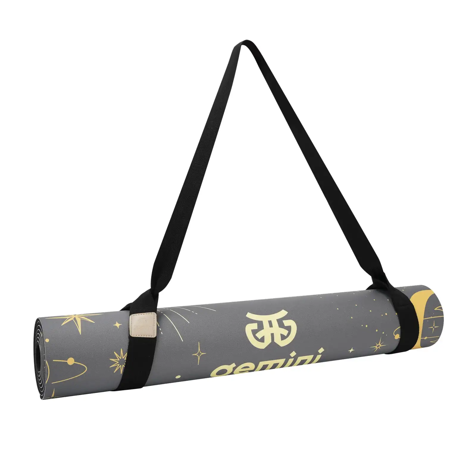 Килимок для йоги каучуковий поліуретан Pro ILLustration Gemini Sport Pro 183см*68см*5мм PUY-5900-10 темно-сірий