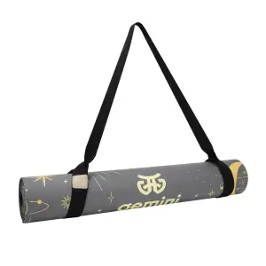 Килимок для йоги каучуковий поліуретан Pro ILLustration Gemini Sport Pro 183см*68см*5мм PUY-5900-10 темно-сірий