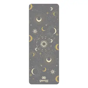 Коврик для йоги каучуковый полиуретан Pro ILLustration Gemini Sport Pro 183см*68см*5мм PUY-5900-10 темно-серый