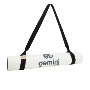 Килимок для йоги каучуковий поліуретан Pro ILLustration Gemini Sport Pro 183см*68см*5мм PUY-5900-11 синьо-блакитний