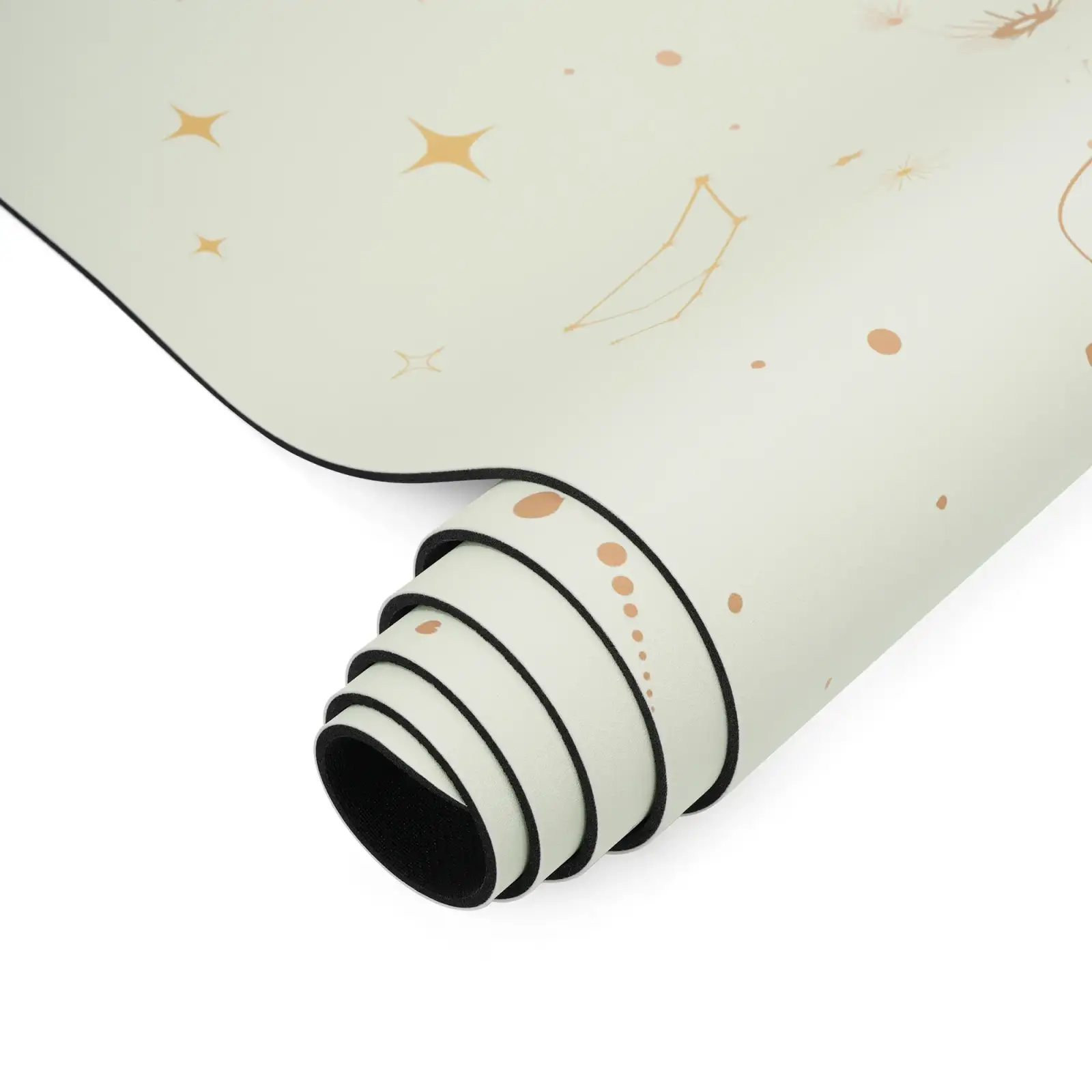 Килимок для йоги каучуковий поліуретан Pro ILLustration Gemini Sport Pro 183см*68см*5мм PUY-5900-12 пудровий