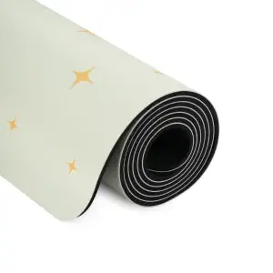 Килимок для йоги каучуковий поліуретан Pro ILLustration Gemini Sport Pro 183см*68см*5мм PUY-5900-12 пудровий