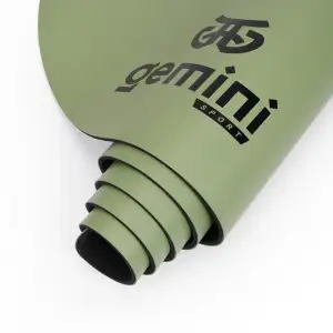 Килимок для йоги каучуковий поліуретан Gemini Sport Pro 183см*68см*5мм PUY-3900-16 оливковий