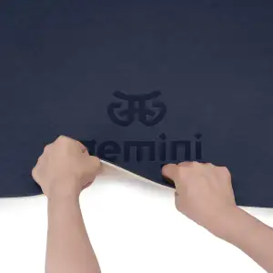 Коврик для фитнеса и йоги Gemini Sport TPE+TC 6 мм 183×61 см тёмно-синий / бежевый GE-60035