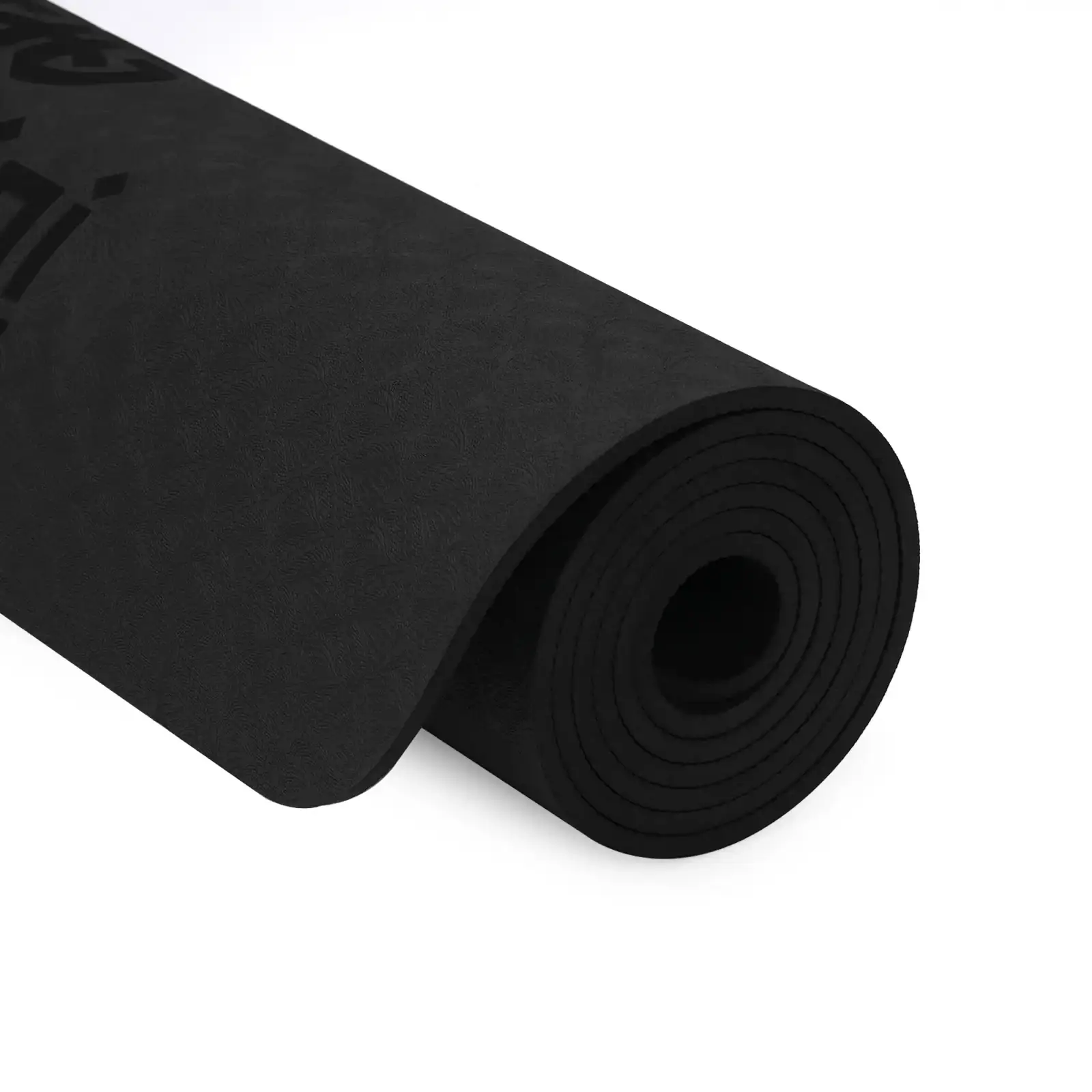 Килимок для фітнесу та йоги Gemini Sport TPE+TC 6 мм 183×61 см чорний GE-60038