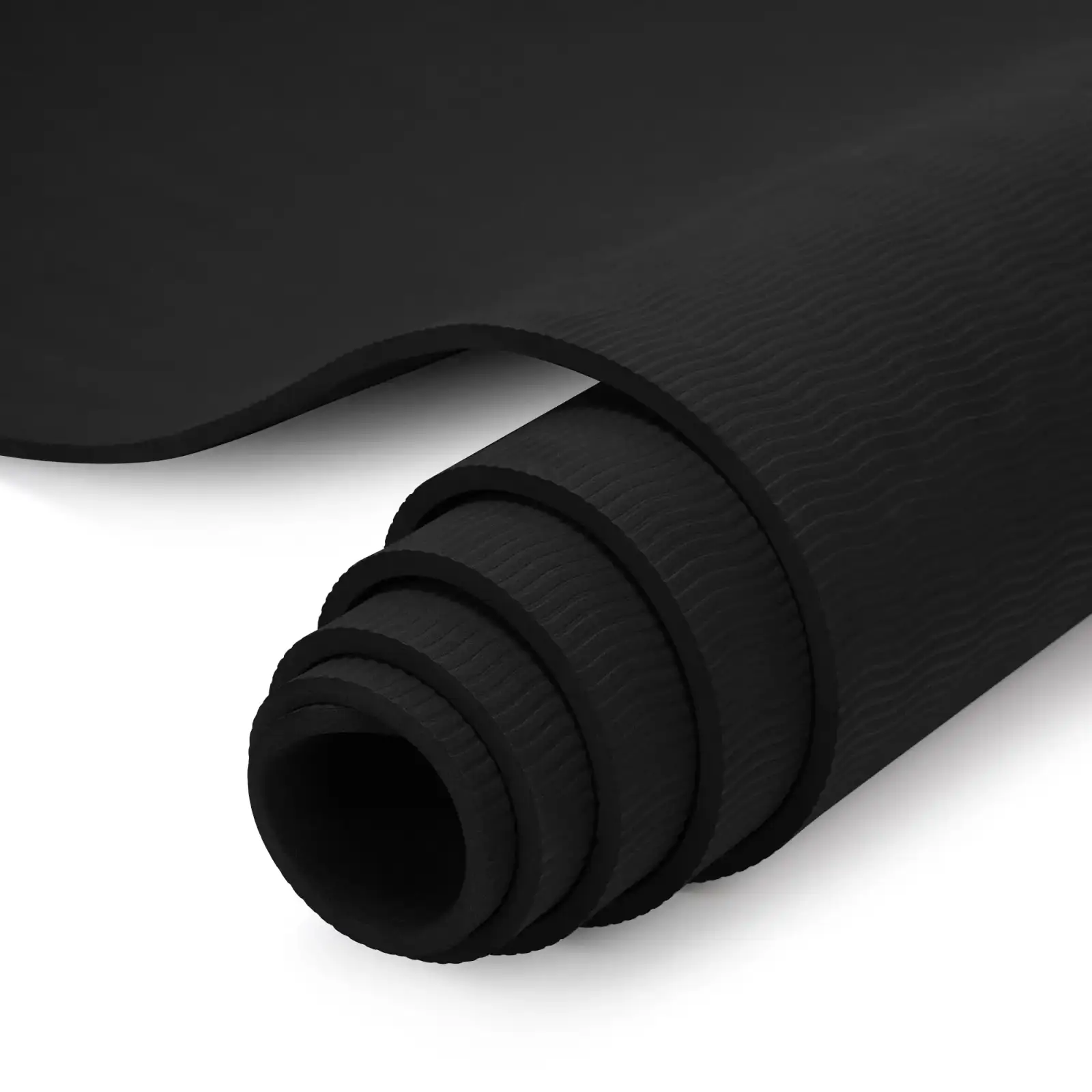 Килимок для фітнесу та йоги Gemini Sport TPE+TC 6 мм 183×61 см чорний GE-60038