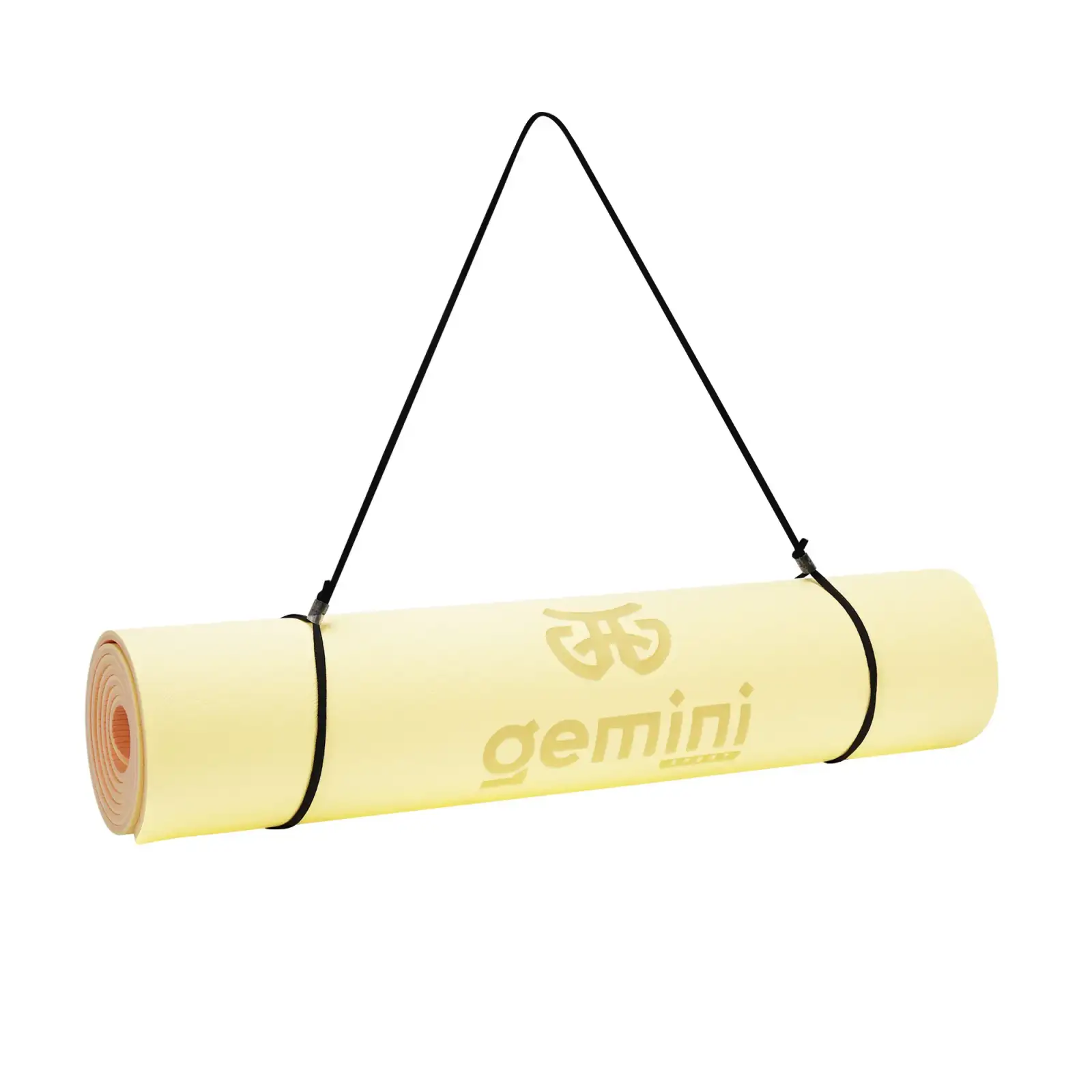 Килимок для фітнесу та йоги Gemini Sport TPE+TC 6 мм 183×61 см жовтий / помаранчевий GE-60040