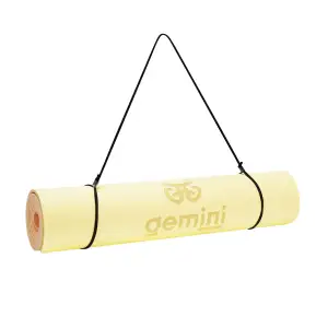 Килимок для фітнесу та йоги Gemini Sport TPE+TC 6 мм 183×61 см жовтий / помаранчевий GE-60040