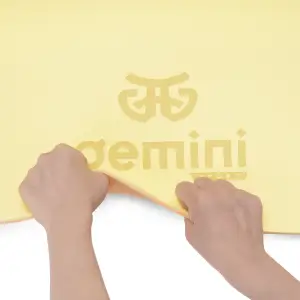Килимок для фітнесу та йоги Gemini Sport TPE+TC 6 мм 183×61 см жовтий / помаранчевий GE-60040