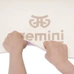 Килимок для фітнесу та йоги Gemini Sport TPE 6 мм молочний / бузковий GE-60045