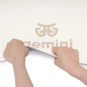 Килимок для фітнесу та йоги Gemini Sport TPE 6 мм молочний / блакитний GE-60047