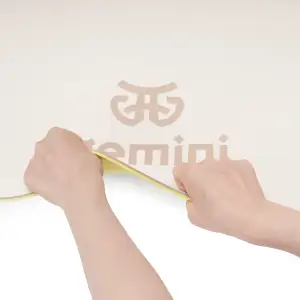 Килимок для фітнесу та йоги Gemini Sport TPE 6 мм молочний / жовтий GE-60048