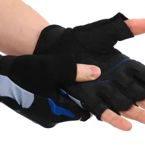 Перчатки для фитнеса и тренировок FISTRAGE размер XS-L черный-синий FG-002 S