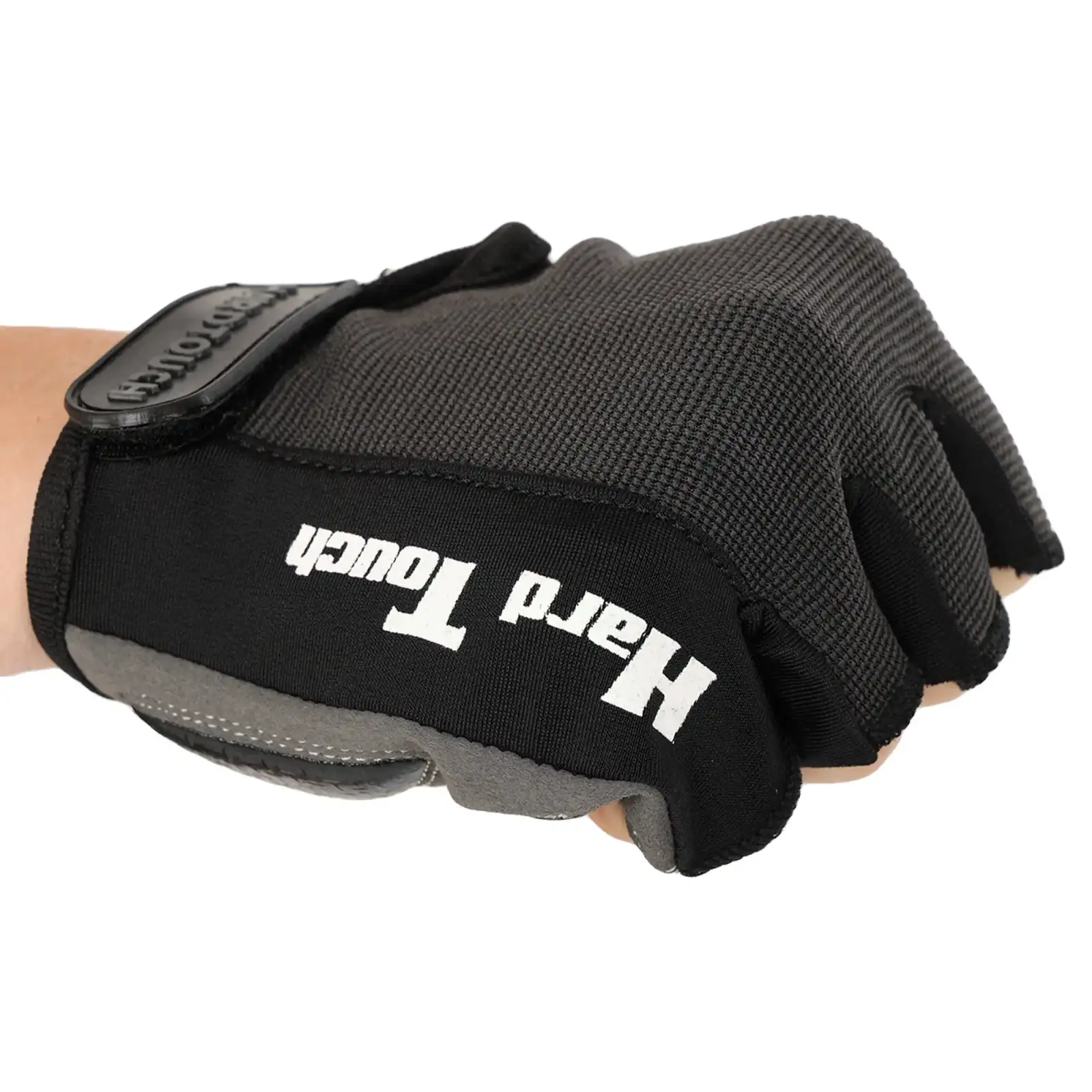 Перчатки для фитнеса и тренировок HARD TOUCH S-XL Чёрно-серый BC-8097-1 L