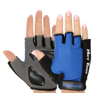 Перчатки для фитнеса и тренировок HARD TOUCH S-XL Чёрно-синий BC-8097-2 XL