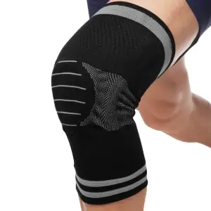 Наколенник бандаж с силиконовым кольцом MUTE M-L 1шт 9066-BKGREY L