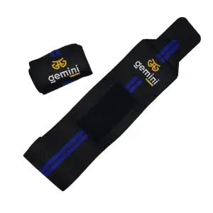 Напульсник еластичний для фіксації зап'ястя Gemini 2шт GC-8282 Чорний-синій Gemini Sport