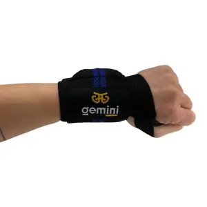 Напульсник еластичний для фіксації зап'ястя Gemini 2шт GC-8282 Чорний-синій Gemini Sport