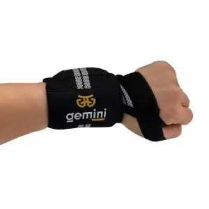Напульсник эластичный для фиксации запястья Gemini 2шт GC-8282 Черный-желтый Gemini Sport