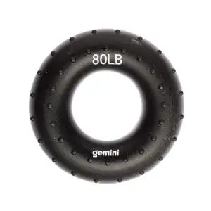 Еспандер кистьовий кільце силікон Gemini GI-3998-80LB навантаження 36кг чорний Gemini Sport