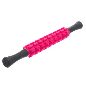 Массажер-палка роликовый антицеллюлитный 9 массажеров Massager Bar FI-1739 Розовый