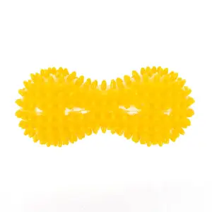 Массажер для спины «Арахис» двойной ежик PVC 16х6,5см Gemini GD-002 Желтый Gemini Sport