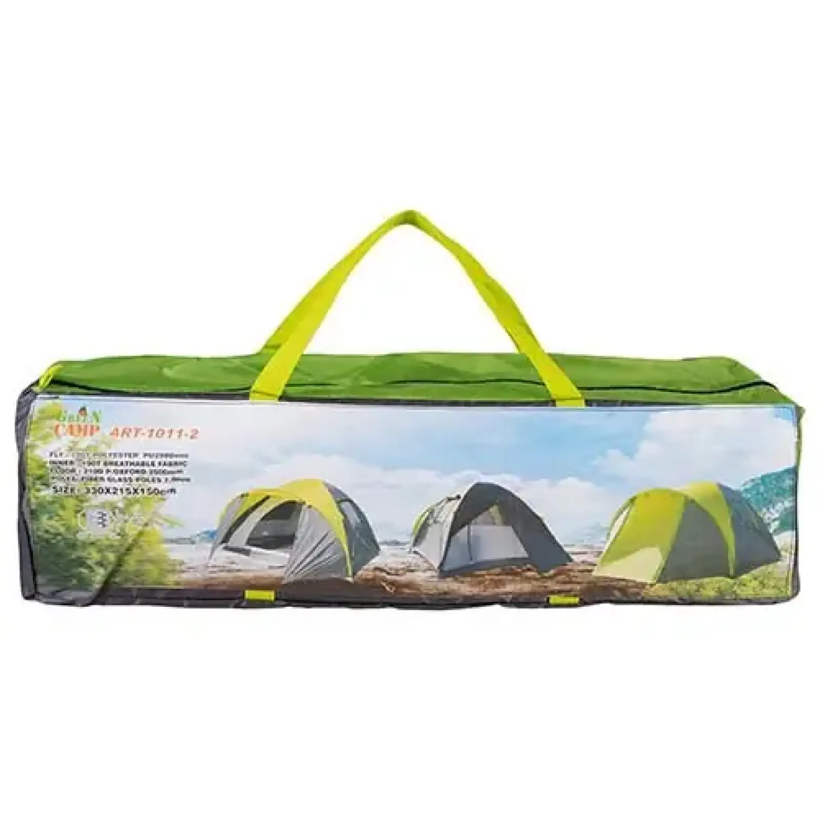 Палатка 3-х местная GreenCamp с 2 входами 1011-2 PRC