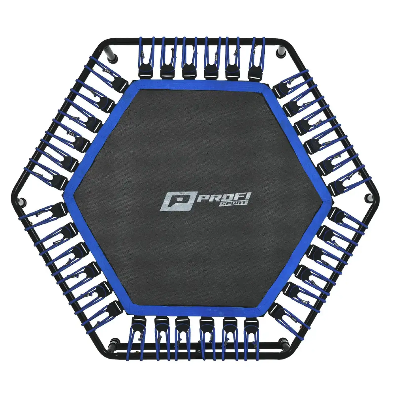 Батут для фітнесу з ручкою Profi Sport 125см чорний MS 3256 Чорний-синій PRC