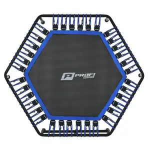 Батут для фітнесу з ручкою Profi Sport 125см чорний MS 3256 Чорний-синій PRC