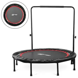 Батут для фітнесу з ручкою Profi Sport 122см чорний MS 0515