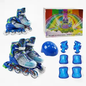 Набор роликов Best Roller размер 39-43 бело-синий 9678-31
