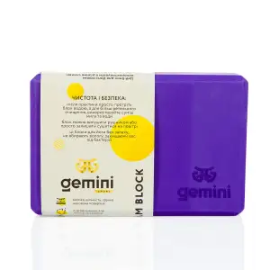 Блок для йоги Gemini Eva Pro 180грам 23х15х7, 5см (Фиолетовый) Purple GBK-1011 Gemini Sport