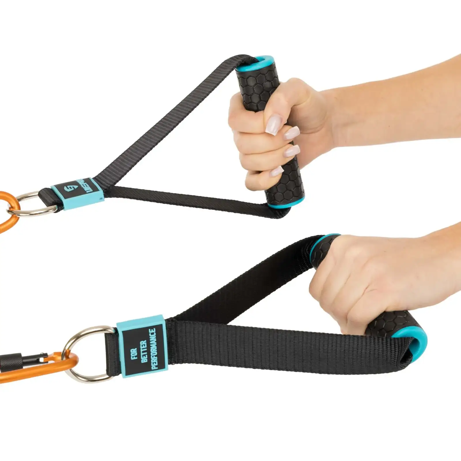 Ручки для эспандеров, резинок и тренажеров STRAP HANDLE PRO LiveUp 2шт черный LP8192J