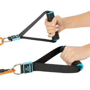 Ручки для эспандеров, резинок и тренажеров STRAP HANDLE PRO LiveUp 2шт черный LP8192J