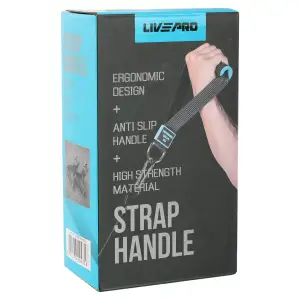Ручки для эспандеров, резинок и тренажеров STRAP HANDLE PRO LiveUp 2шт черный LP8192J