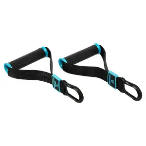 Ручки з карабінами для еспандерів, резинок та тренажерів FIT HOOK HANDLES LiveUp 2шт чорний LP8706