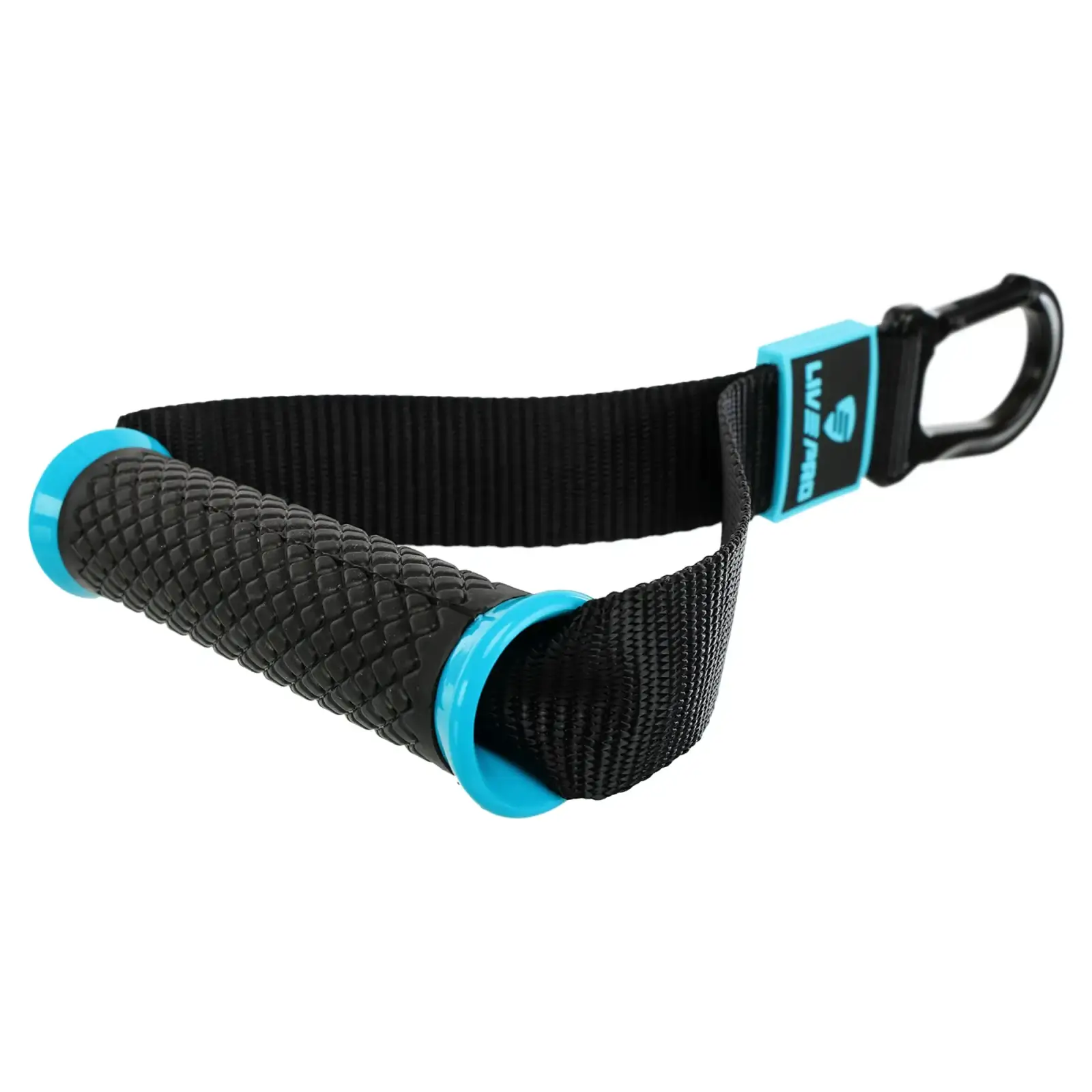 Ручки з карабінами для еспандерів, резинок та тренажерів FIT HOOK HANDLES LiveUp 2шт чорний LP8706