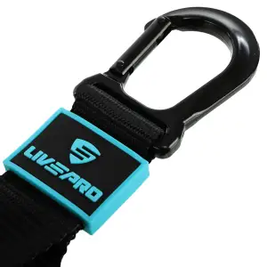 Ручки з карабінами для еспандерів, резинок та тренажерів FIT HOOK HANDLES LiveUp 2шт чорний LP8706