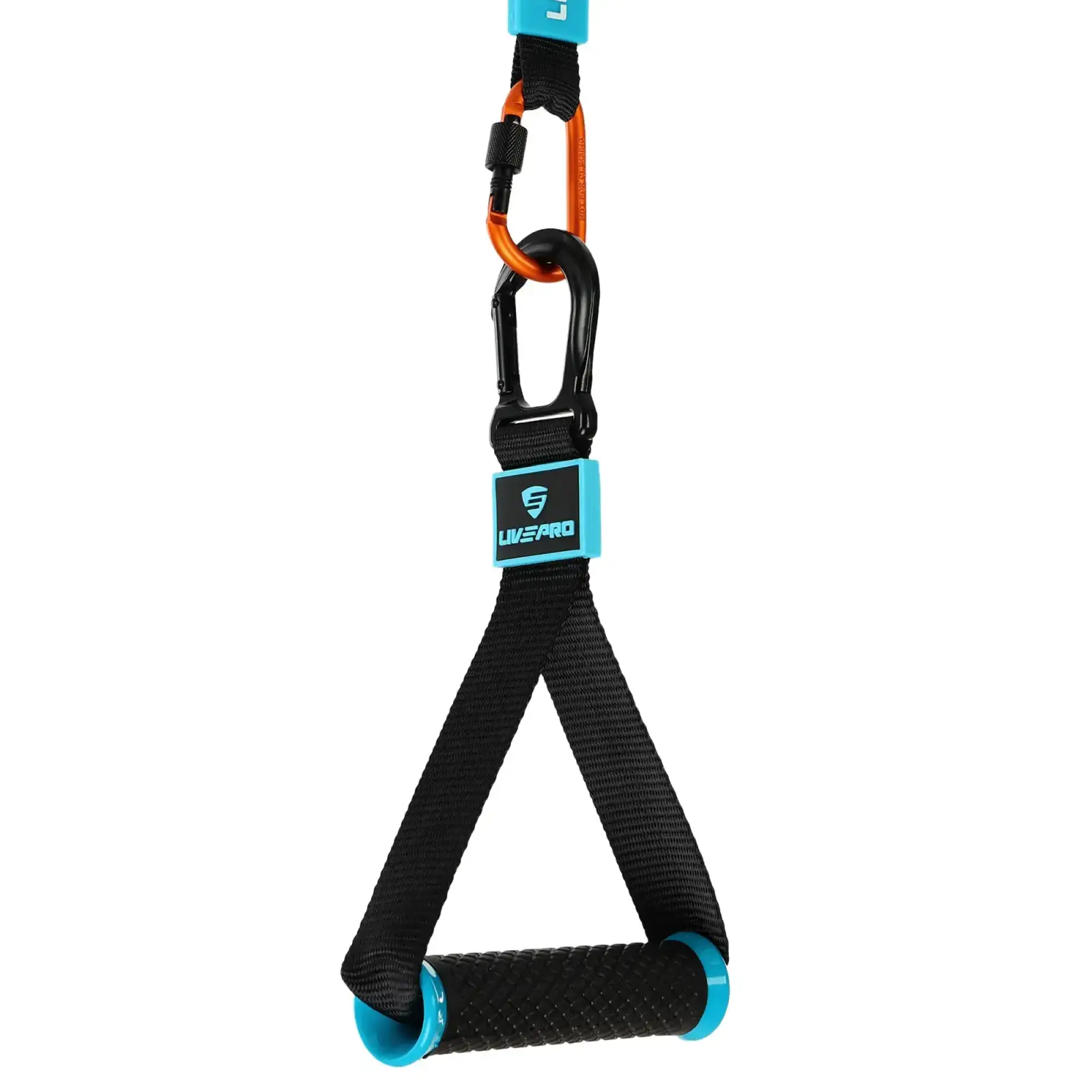 Ручки з карабінами для еспандерів, резинок та тренажерів FIT HOOK HANDLES LiveUp 2шт чорний LP8706