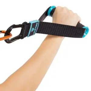 Ручки з карабінами для еспандерів, резинок та тренажерів FIT HOOK HANDLES LiveUp 2шт чорний LP8706