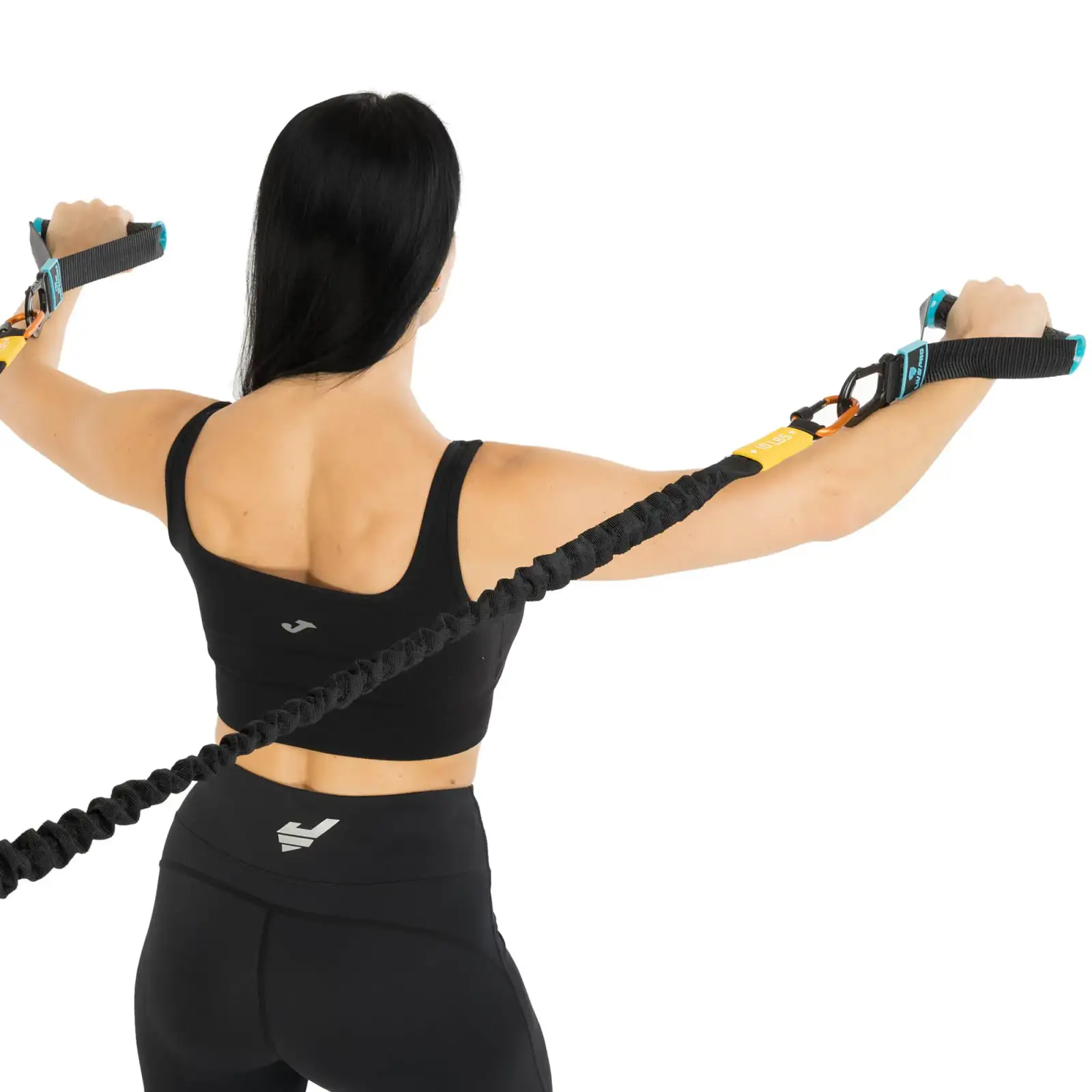 Ручки з карабінами для еспандерів, резинок та тренажерів FIT HOOK HANDLES LiveUp 2шт чорний LP8706