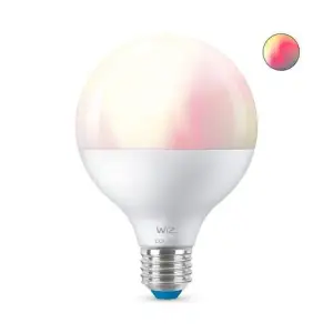 Лампа розумна WiZ, E27, 11W, 75W, 1055Lm, G95, 2200-6500, RGB, Wi-Fi, 929002383902 UA