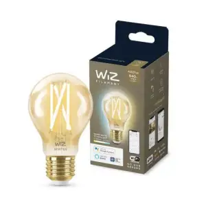 Лампа розумна WiZ, E27, 7W, 50W, 640Lm, A60, 2000-5000К, філаментна, Wi-Fi, 929003017401 UA