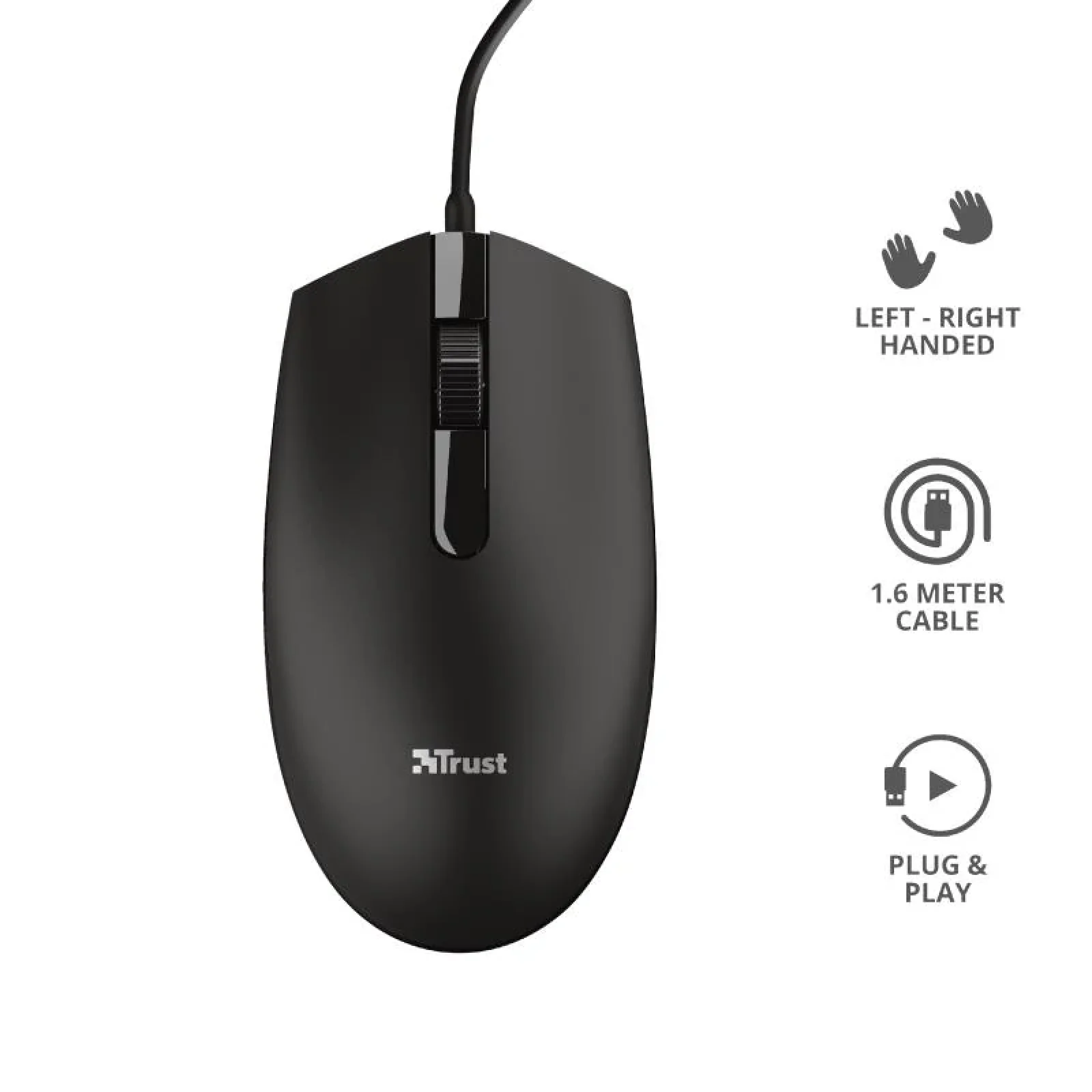 Мышь Trust Basi USB Black, 24271_TRUST UA