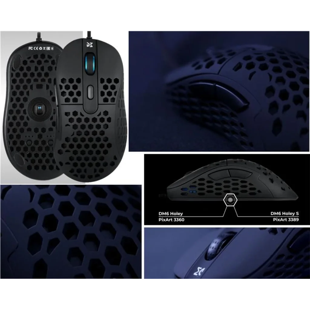 Мышь игровая Dream Machines DM6 HOLEY USB Black, DM6_HOLEY UA