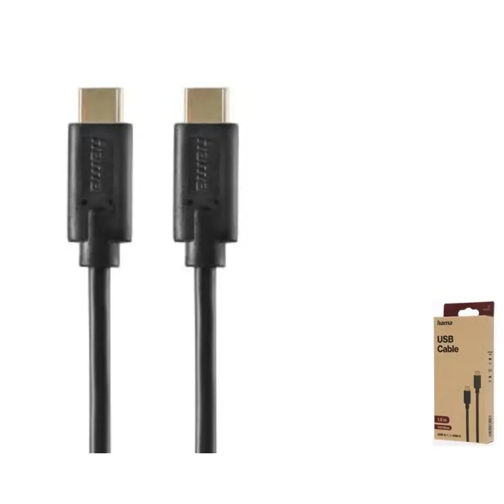 Кабель USB-С > USB-C заряджання/синхронізації Hama 1,5м, чорний (00086409) UA